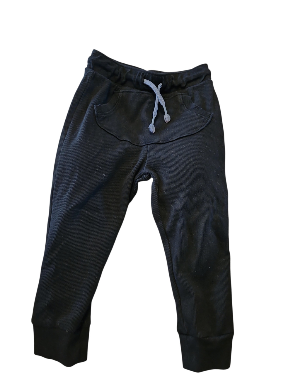 Black Kids Ribbed Jogger Pants with Drawstring Cat & Jack Size 3t